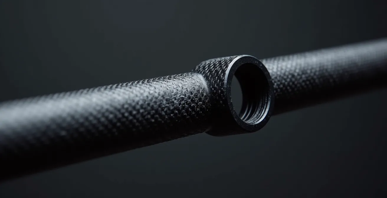 Detailed view of a modern fishing rod ferrule connection showing precision engineering